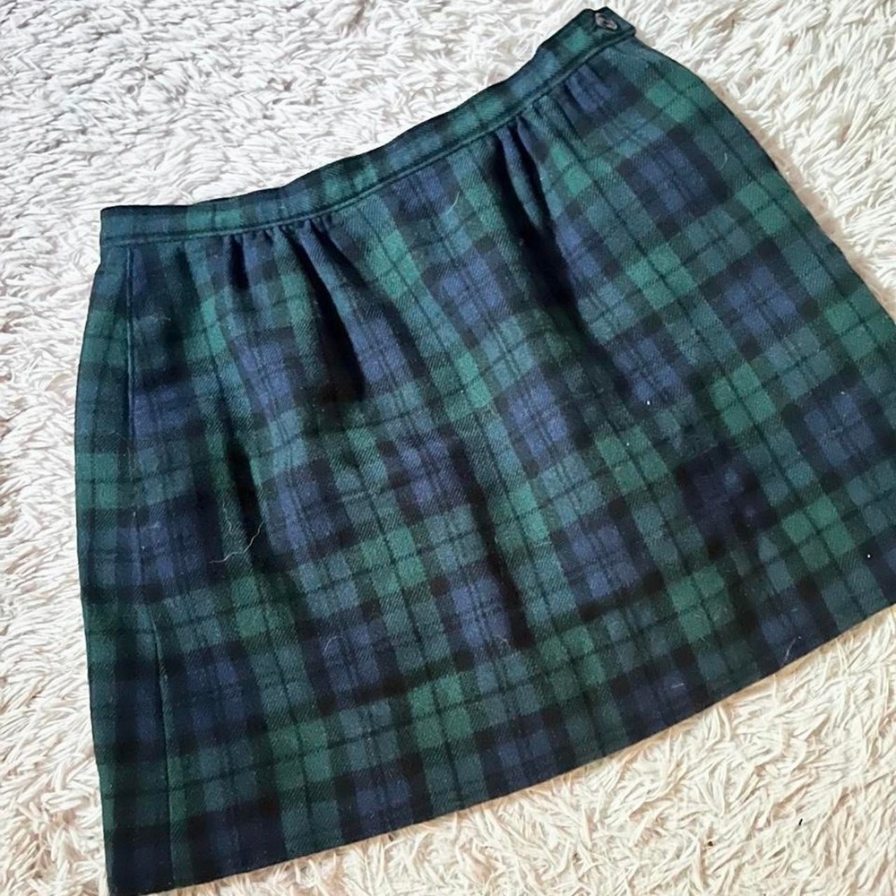 Vintage Authentic Pendleton Plaid Tartan Mini Skit Virgin Wool Womens S Heritage